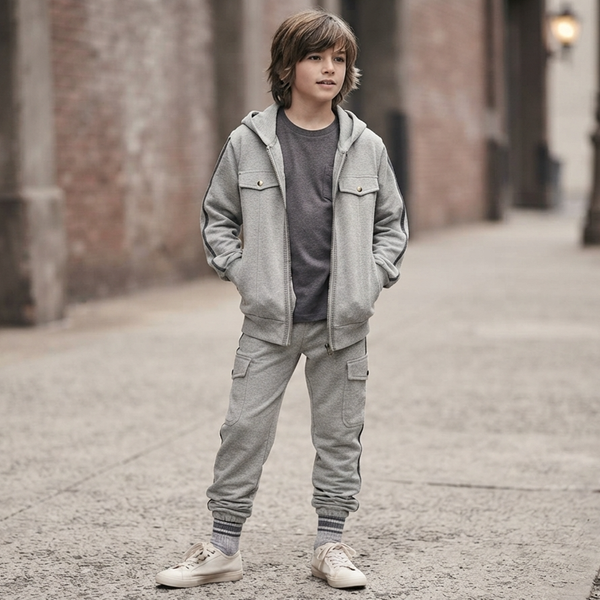 Grey sports pants for boys Wojcik &ldquo;Elegancki Chlopak&rdquo;, 158