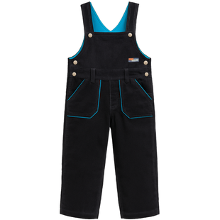 Overalls for boys Wojcik Czysta Natura corduroy insulated dark blue, 92