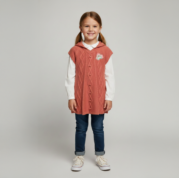 Girls&rsquo; tunic Wojcik Kwiatowa Fasc.Przyroda coral, 104