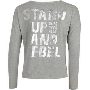 Girls&rsquo; grey long sleeve top Reporter Young &ldquo;Stand Up And Rebel&rdquo; 143-42G-29-119, 146