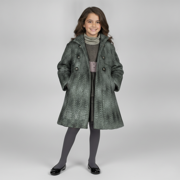 Coat for girls Wojcik Celine wool gray, 128