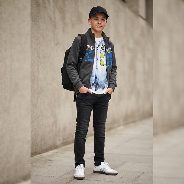 Бомбер для хлопчика підлітка Reporter Young 133-54B-90-152 сірий YRWB2013 фото