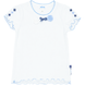 Girl's White T-Shirt Wojcik "Kwiatuszek" with Bow and Ruffles, 98
