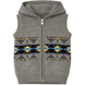 Boy's Knitted Vest "Sniezna Zabawa" Wojcik Grey with Hood and Pattern, 86