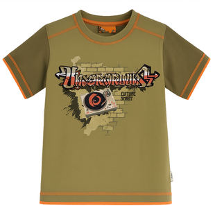 T-shirt for boy Wojcik Podziemne Przetrwanie1 olive, 128