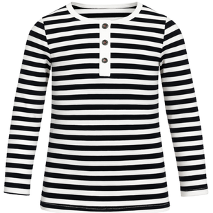 Girls&rsquo; Longsleeve Wojcik &ldquo;Zimowa Legenda&rdquo; striped black/white, 104