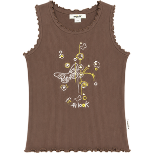 Tank top for girls Wojcik Swieze Spojzenie brown, 134