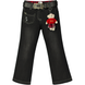 Girls&rsquo; jeans Wojcik Papierowa Laleczka black with belt, 98