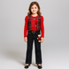 Girls&rsquo; jeans Wojcik Papierowa Laleczka black with belt, 98