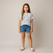 T-shirt for girls G009 stars white, 140