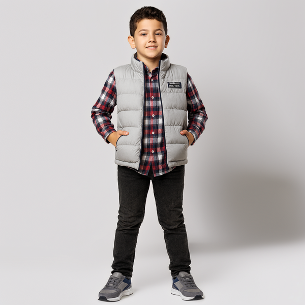 Boy's Shirt Wojcik "Vintage" Red & Black Plaid, 128