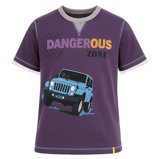 T-shirt for boy Wojcik Niebezpieczna Strefa 1 purple, 140