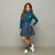 Girl's Blue Turtleneck Wojcik "Pamietnik z Podrozy 1" Jersey Top, 146