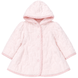 Faux fur coat for girls Wojcik "Odswietny Maluszek" pink with hood, 86