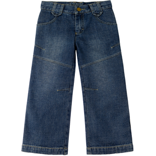 Boy's Blue Jeans "Skoczek" Wojcik Straight Wide Leg with Adjustable Waistband, 92