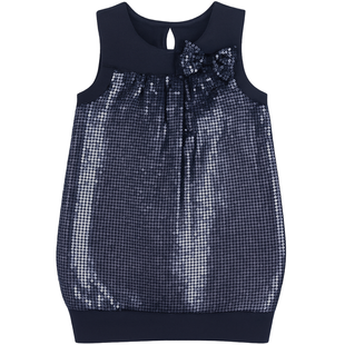Wojcik Pani Zuk Girls&rsquo; Navy Sequin Tunic, 122