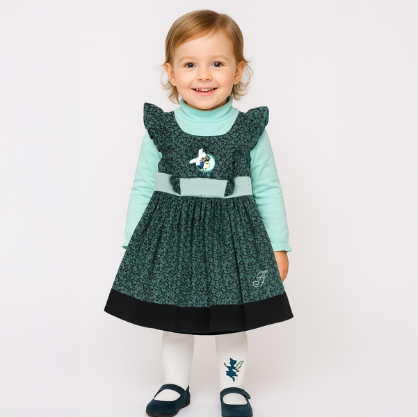 Turquoise Girl&rsquo;s Turtleneck Wojcik &ldquo;Czarodziejski Pył&rdquo; with Fairy, 86