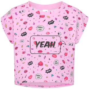 T-shirt for girls G-022 lilac patches, 128