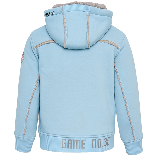 Hoodie for boys Wojcik Zasada Gry 2 light blue, 134