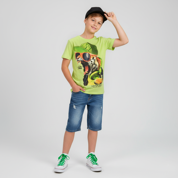 T-shirt for teenage boy Reporter Young 141- 40B-21-301 light green, 164