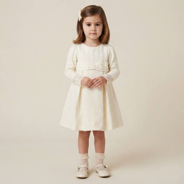 Wojcik Slodkich Snow Girls&rsquo; Cream Long Sleeve Top, 92