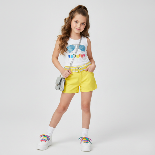 Майка для дівчинки Wojcik Moda біла ДВ128-152 фото