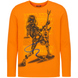 Teen boys&rsquo; long sleeve T-shirt Reporter Young orange with rock print 133-42B-53-358, 146