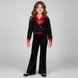 Velour trousers for girl Wojcik "Wschodnia Piękność" black, 134