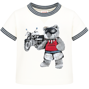 T-shirt for boys Wojcik Niedzwiedzia Przygoda white, 86
