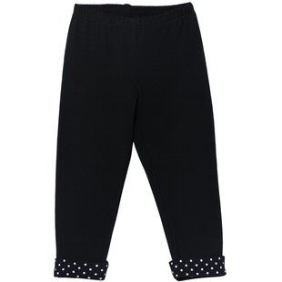 Girls&rsquo; leggings Wojcik Romantyczne Kropki black, 92