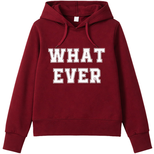 Girl's Hoodie "G-033 WE" Burgundy with Hood and Print, 158
