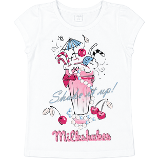 T-shirt for girls Wojcik Sklep Z Cukierkami print white, 122