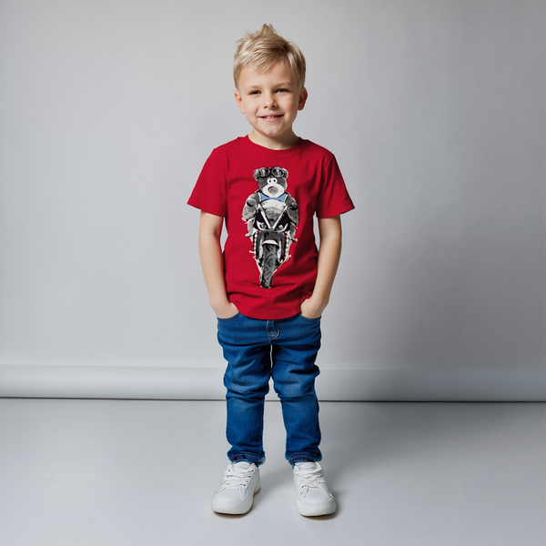 T-shirt for boys Wojcik Niedzwiedzia Przygoda red, 80