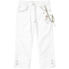 Girl's Summer Capris Wojcik "Super Sylwetka 1" White with Crystals and Chain, 146