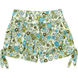 Girls Green Floral Summer Shorts Wojcik "Sloneczne Wakacje 2" with Side Ties, 92