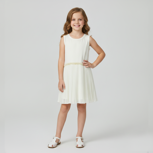 Wojcik Perlowe Impresje 3 Girls&rsquo; Cream Elegant Dress, 116