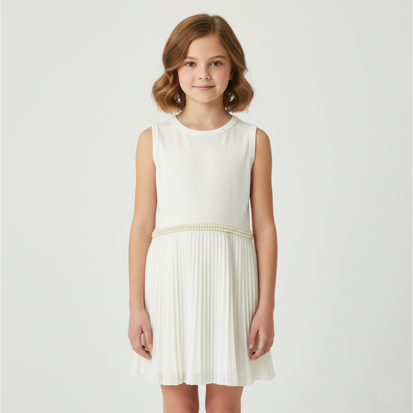 Wojcik Perlowe Impresje 3 Girls&rsquo; Cream Elegant Dress, 116