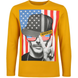 Teen boys&rsquo; long sleeve T-shirt Reporter Young yellow with USA print 143-42B-15-345, 158