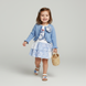 Girl's Blue Sweater Wojcik "Kwiatuszek" Bolero with Flowe, 92