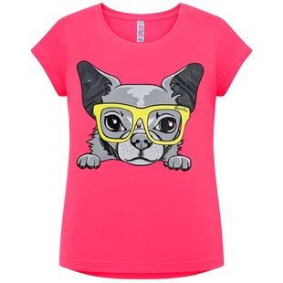 T-shirt for girls Reporter Young 141-40G-92-602 pink, 146
