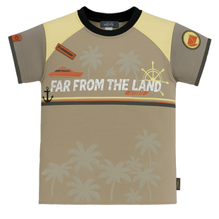 T-shirt for boys Wojcik Daleko Od Ladu 2 beige, 110