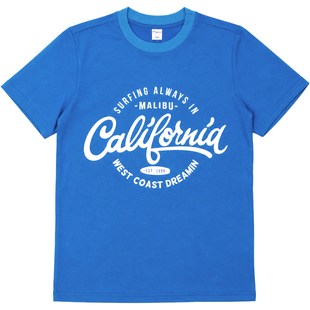 Футболка для хлопчика підлітка "California" синя D30 фото