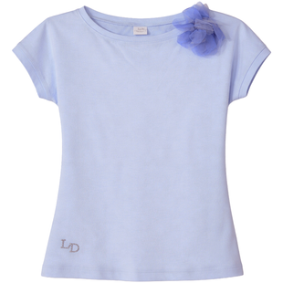 Girl's T-shirt Wojcik "Najpiekniejsza" Light Blue Kimono Style, 128