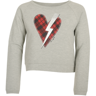 Girls&rsquo; cropped sweatshirt Reporter Young grey 143-50G-04-119, 146
