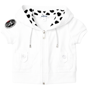 Girl's Hoodie "Stylowa Zyrafa" Wojcik White Short Sleeve, 92