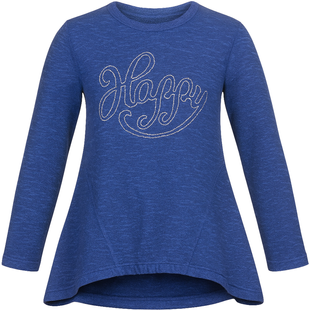 Girls&rsquo; dark blue tunic with &ldquo;Happy&rdquo; embroidery G-008, 146