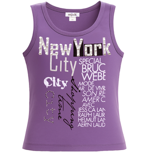 Tank top for girls Wojcik Czas Zakupow purple, 128