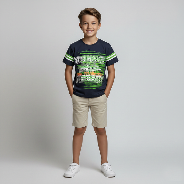 T-shirt for boys Wojcik Morskie Wyzwanie dark blue, 92