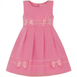 Warm Pinafore Dress for Girls Dinos 1029 Pink Polka Dot, 104