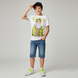 T-shirt for teenage boy Reporter Young 141-40B-23-200 white, 164